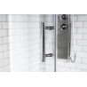 GORENA BOX QUEBEC 100*100CM CROMO Y CRISTAL TRASLUCIDO