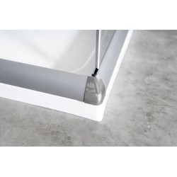 GORENA BOX QUEBEC 100*100CM CROMO Y CRISTAL TRASLUCIDO