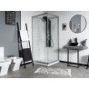 GORENA BOX QUEBEC 100*100CM CROMO Y CRISTAL TRASLUCIDO