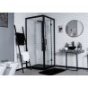 GORENA BOX ATENAS 100*100CM PERFIL NEGRO TRASLUCIDO