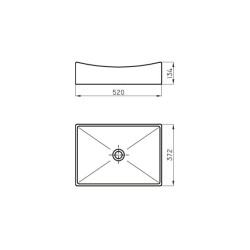 FERRUM BACHA APOYO MILOS CUENCO RECTANGULAR