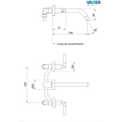 VASSER GRIF LAVAT P/P CYRANO LEVER 13/1021L