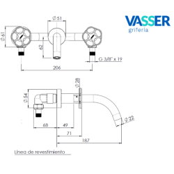 VASSER GRIF LAVAT P/P BLUME RJ/CR 28/1021.RC