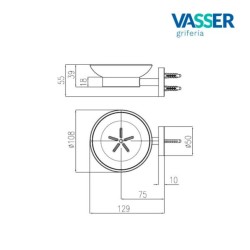 VASSER ACC CYRANO JABONERA CROMO 13/1859CR