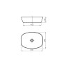 FERRUM BACHA APOYO TORI RECTANGULAR SLIM BLANCO (50*39CM)