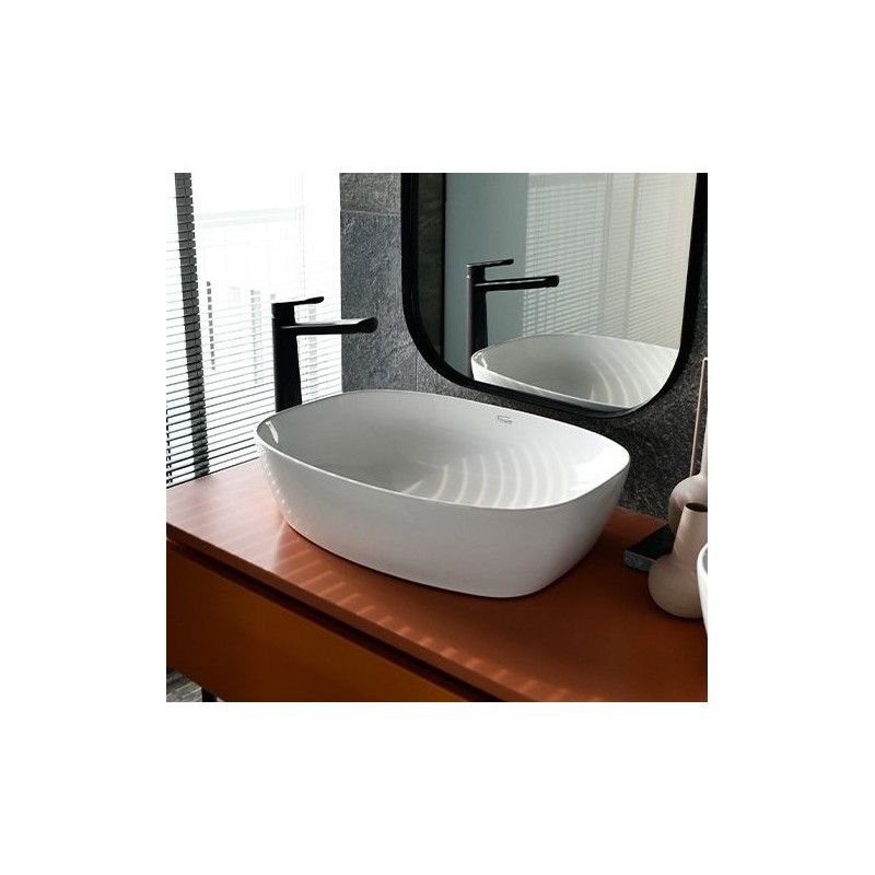 FERRUM BACHA APOYO TORI RECTANGULAR SLIM BLANCO (50*39CM)