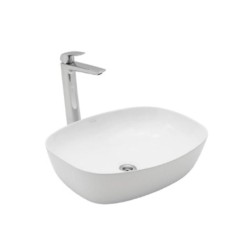FERRUM BACHA APOYO TORI RECTANGULAR SLIM BLANCO (50*39CM)