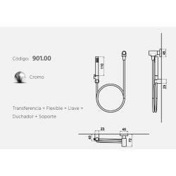 ANDEZ SMARTSHOWER ACOPLABLE CON DUCHERO CROMO