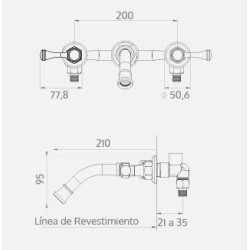 ANDEZ ANTIQUE LEVER LAV PRD 3AG CR 0550.41.1.04.04