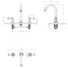 ANDEZ ANTIQUE LEVER LAVATORIO 3 AGUJEROS CROMO
