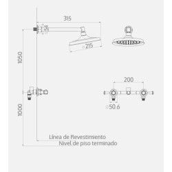 ANDEZ ANTIQUE LEVER DUCHA CROMO