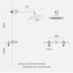 ANDEZ ANTIQUE LEVER DUCHA XXL BRONCE VIEJO