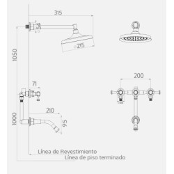 ANDEZ ANTIQUE LEVER BAÑERA XXL CROMO