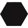 ACUARELA HEXAGONAL PORCELANATO NEGRO MATE 17.5X20cm