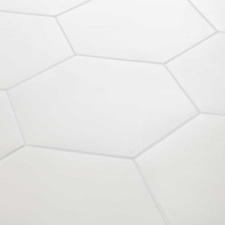 ACUARELA HEXAGONAL PORCELANTO BLANCO MATE 17.5X20