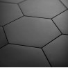 ACUARELA HEXAGONAL PORCELANATO NEGRO MATE 17.5X20cm