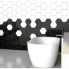 ACUARELA HEXAGONAL PORCELANATO NEGRO MATE 17.5X20cm