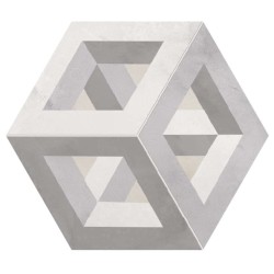 ACUARELA HEXAGONAL PORCELANATO BARCELONA 17.4X20cm(0.26M2)