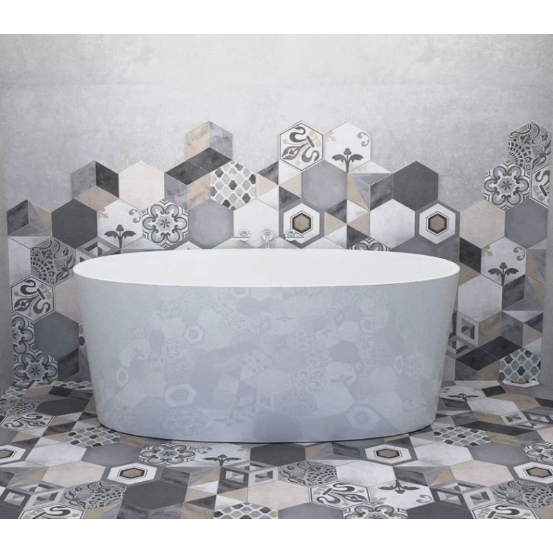 ACUARELA HEXAGONAL PORCELANATO BARCELONA 17.4X20cm(0.26M2)