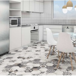 ACUARELA HEXAGONAL PORCELANATO BARCELONA 17.4X20cm(0.26M2)