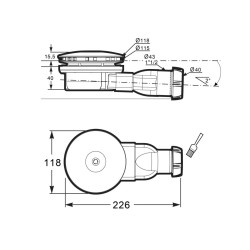 ROCA REP DESAGUE 90MM SLIM BCO 12503610