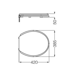 ASIENTO INODORO ANDINA FERRUM UF HERRAJE-PLASTICO
