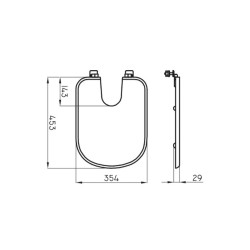 ASIENTO BIDET BARI DE COLGAR FERRUM (HDF) HERRAJE-PLASTICO