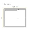 BUONA VANITORIO COLGANTE 80CM GRECO 2CAJONES BLANCO