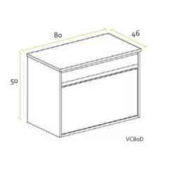 BUONA VANITORIO COLGANTE 80CM DESIR PVC BLANCO ARTICO