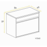 BUONA VANITORIO COLGANTE 80CM DESIR PVC WENGUE-BLANCO SATINADO