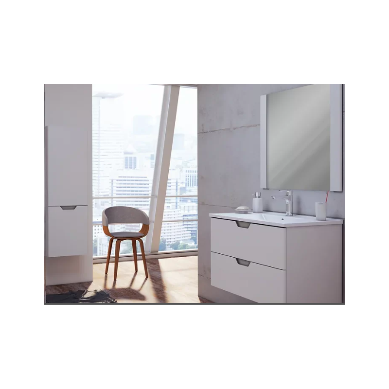 BUONA VANITORIO COLGANTE 80CM CIMA PVC BLANCO