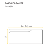 BUONA VANITORIO COLGANTE 80CM GRECO CAJON BAJO WENGUE