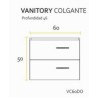 BUONA VANITORIO COLGANTE 60CM DONNA BLANCO TEXTURADO