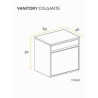 BUONA VANITORIO COLGANTE 60CM DESIR PVC BLANCO ARTICO