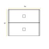 BUONA VANITORIO COLGANTE 60CM CLEO 2CAJONES ROVERE