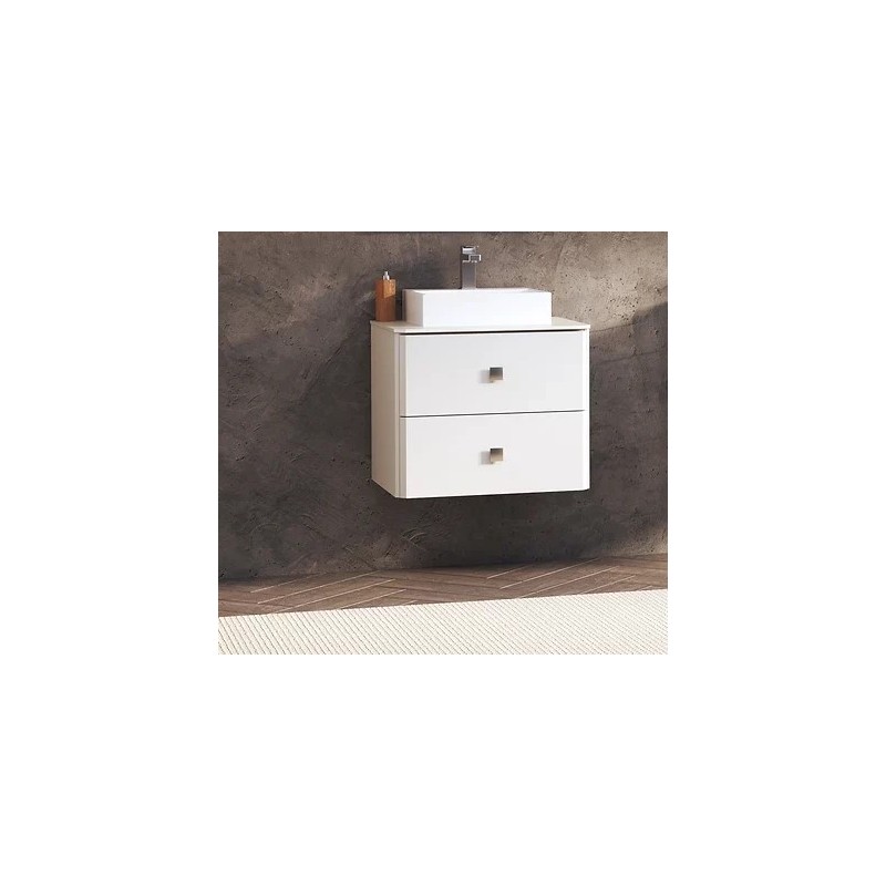BUONA VANITORIO COLGANTE 60CM CLEO 2CAJONES BLANCO