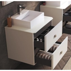 BUONA VANITORIO COLGANTE 60CM CLEO 2CAJONES BLANCO