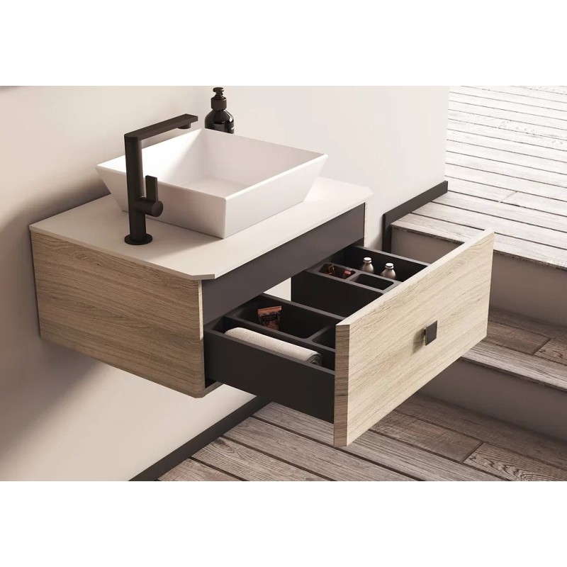 BUONA VANITORIO COLGANTE 60CM CLEO 1CAJON ROVERE