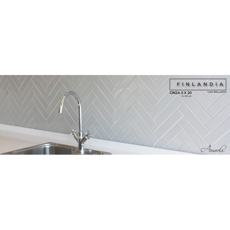 ACUARELA FINLANDIA CINZA GRIS 5X20 IMPERMEABLE AL AGUA