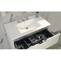 BUONA VANITORIO COLGANTE 60CM CIMA PVC BLANCO