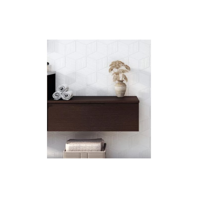 BUONA VANITORIO COLGANTE 100CM GRECO CAJON BAJO WENGUE