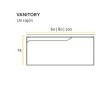 BUONA VANITORIO COLGANTE 100CM GRECO 1CAJA WENGUE