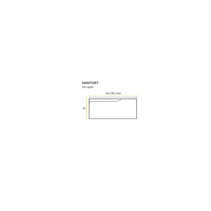 BUONA VANITORIO COLGANTE 100CM GRECO 1CAJA BLANCO