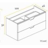 BUONA VANITORIO COLGANTE 100CM CIMA PVC ARTICO