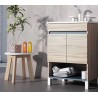 BUONA VANITORIO 80CM SILVER WENGUE