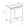 BUONA VANITORIO 70CM LIVE PVC BLANCO ARTICO