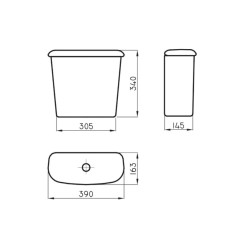 FERRUM ANDINA DEPOSITO COLGANTE DESCARGA SIMPLE BLANCO