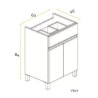 BUONA VANITORIO 60CM VERA BLANCO SATINADO V60VSTB DISC