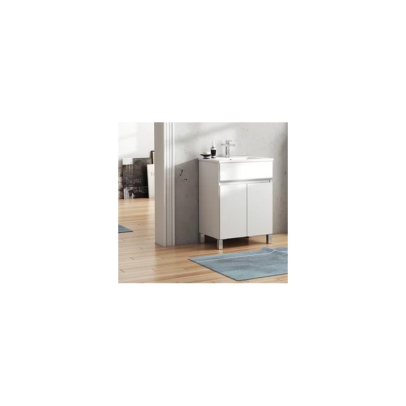 BUONA VANITORIO 50CM VERA PVC BLANCO BRILLANTE