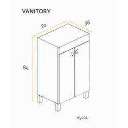 BUONA VANITORIO 50CM CLASSIC BLANCO